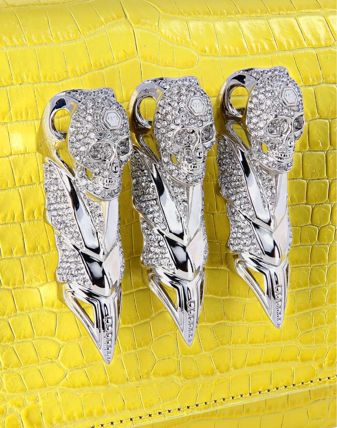 Shoulder Bag Skull crystal, цвет: Желтый