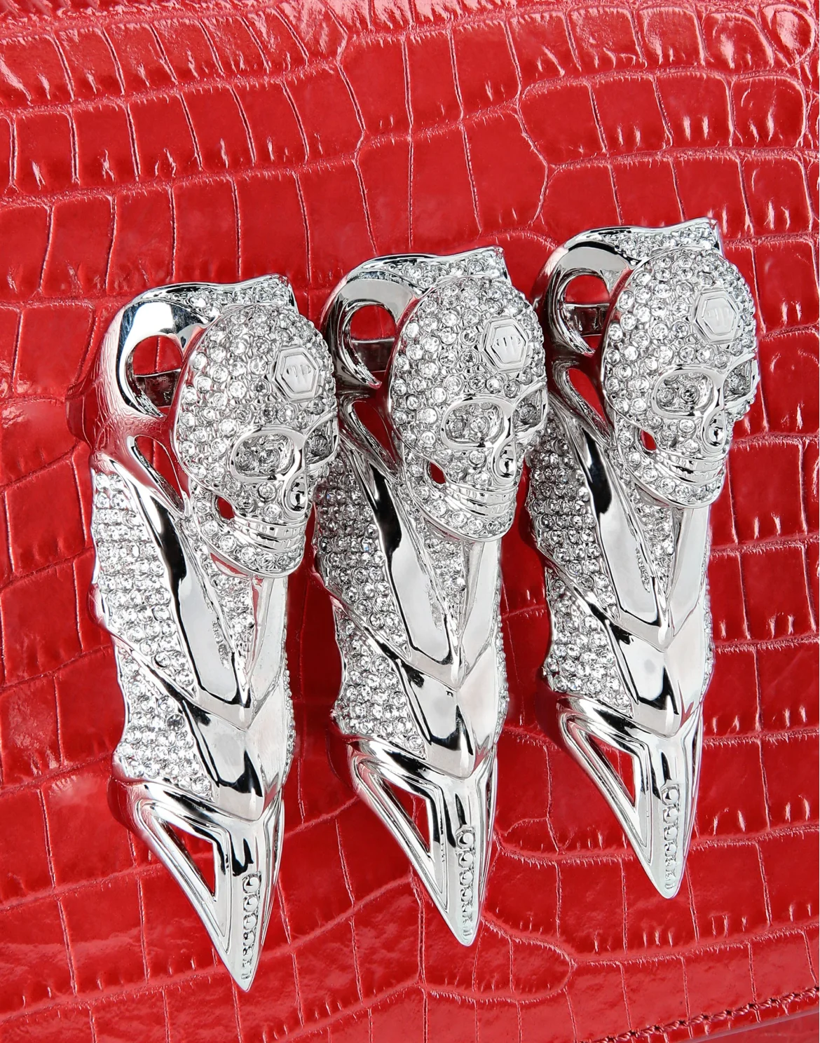 Shoulder Bag Skull crystal, цвет: Красный