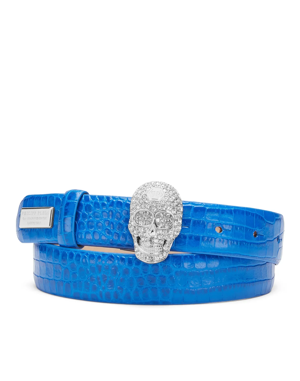 Belt Skull crystal, цвет: Голубой