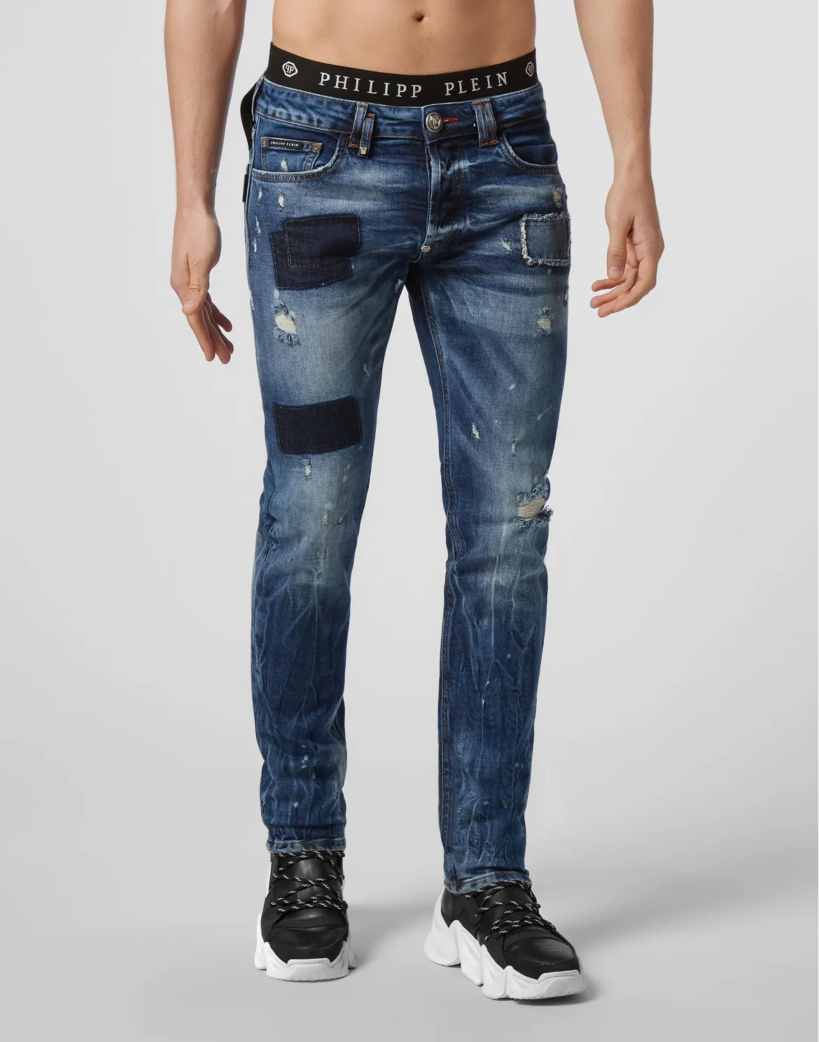 Super Straight Cut Monogram, цвет: Синий