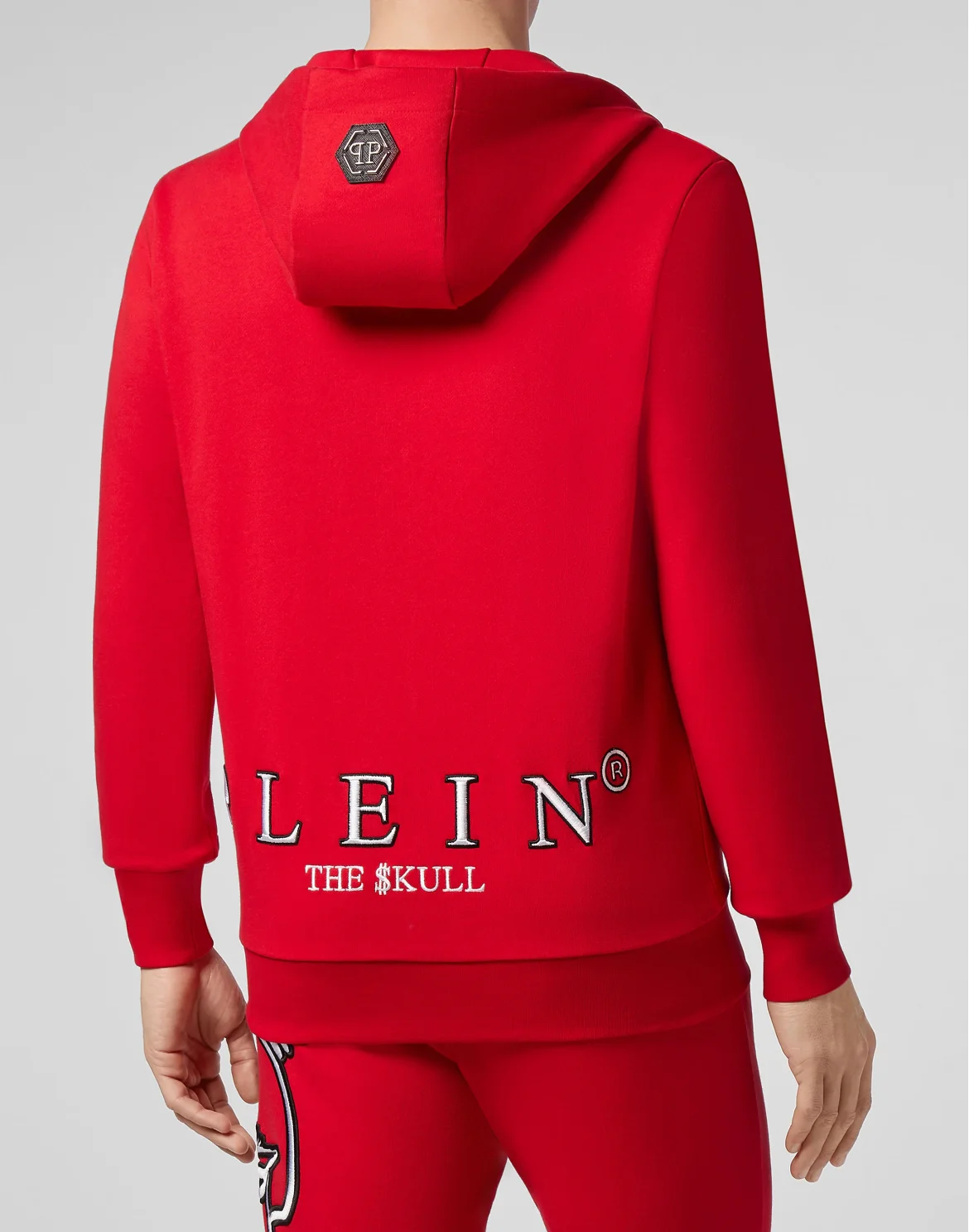 Hoodie Sweatjacket Outline Skull, цвет: Красный