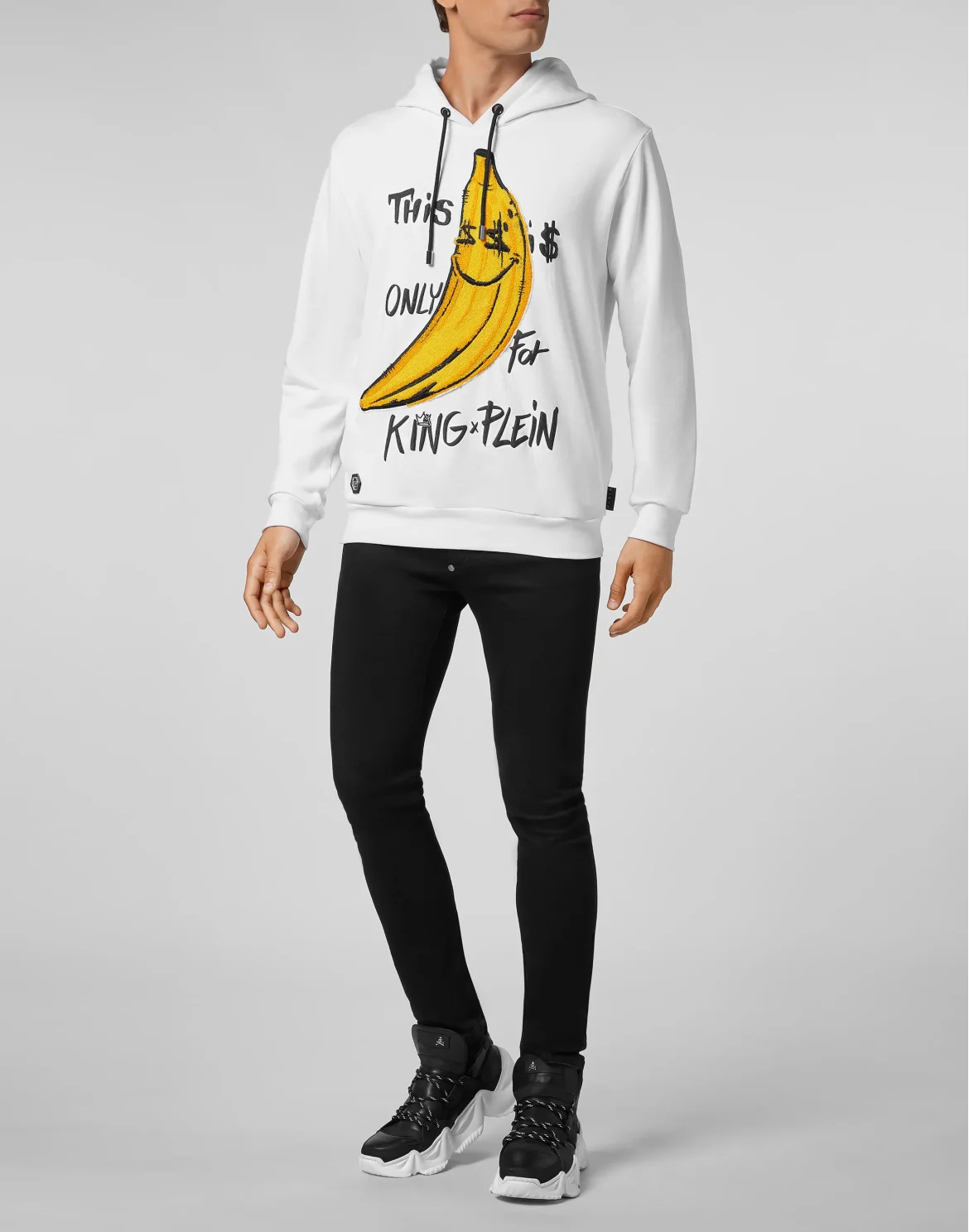 Hoodie sweatshirt King Plein, цвет: Белый