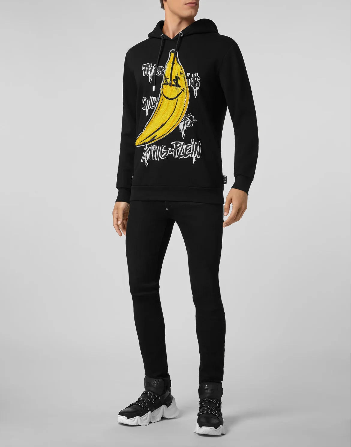 Hoodie sweatshirt King Plein, цвет: Черный