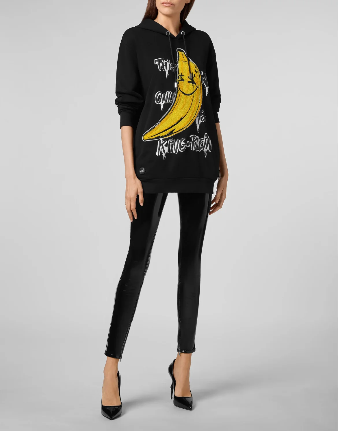 Hoodie sweatshirt King Plein, цвет: Черный