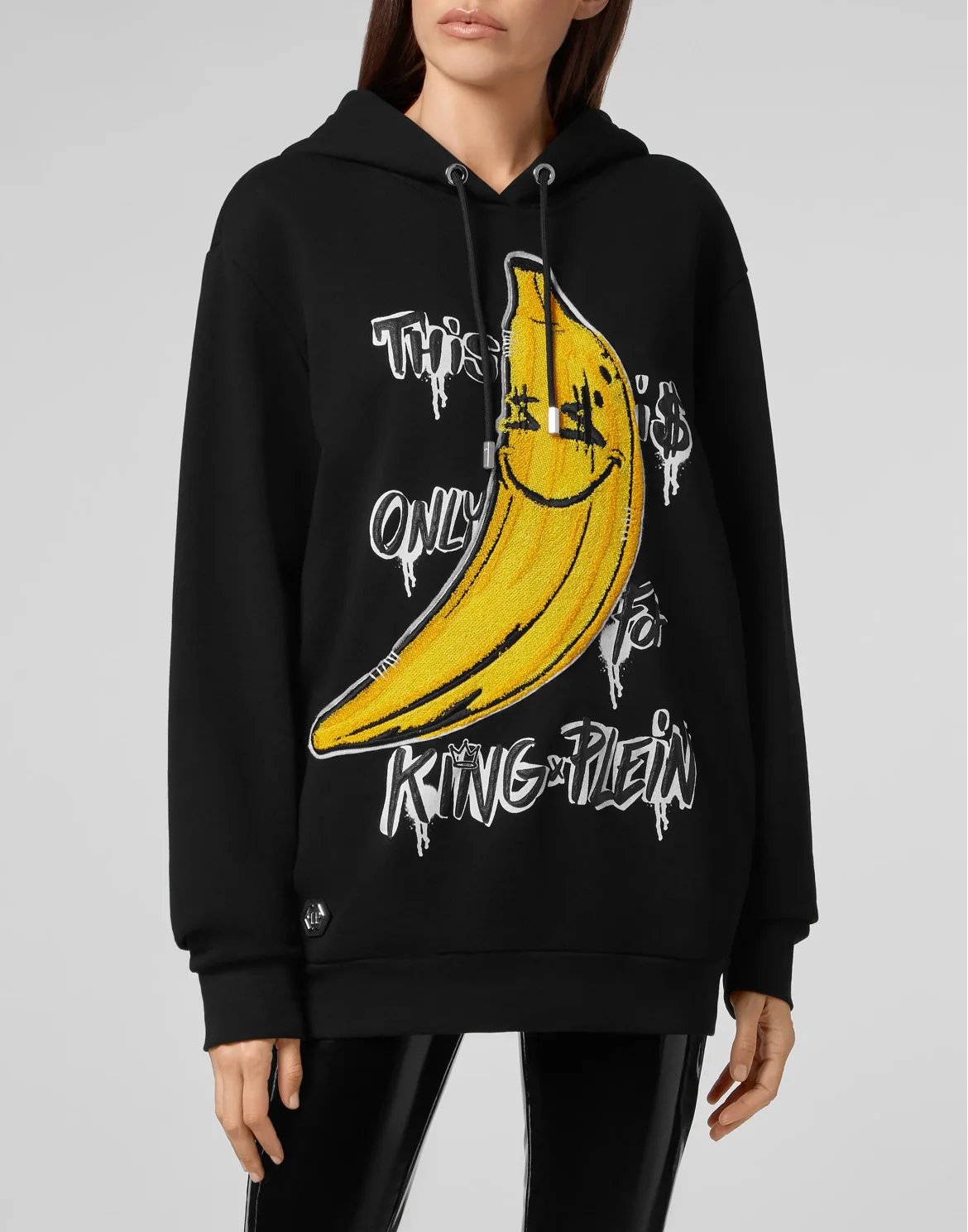 Hoodie sweatshirt King Plein, цвет: Черный