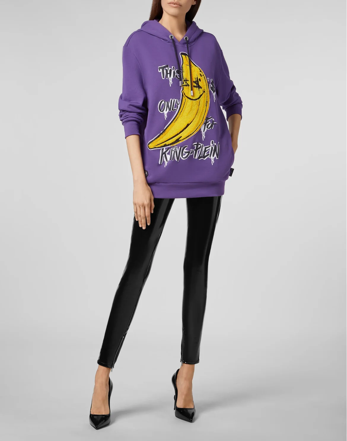 Hoodie sweatshirt King Plein, цвет: Фиолетовый