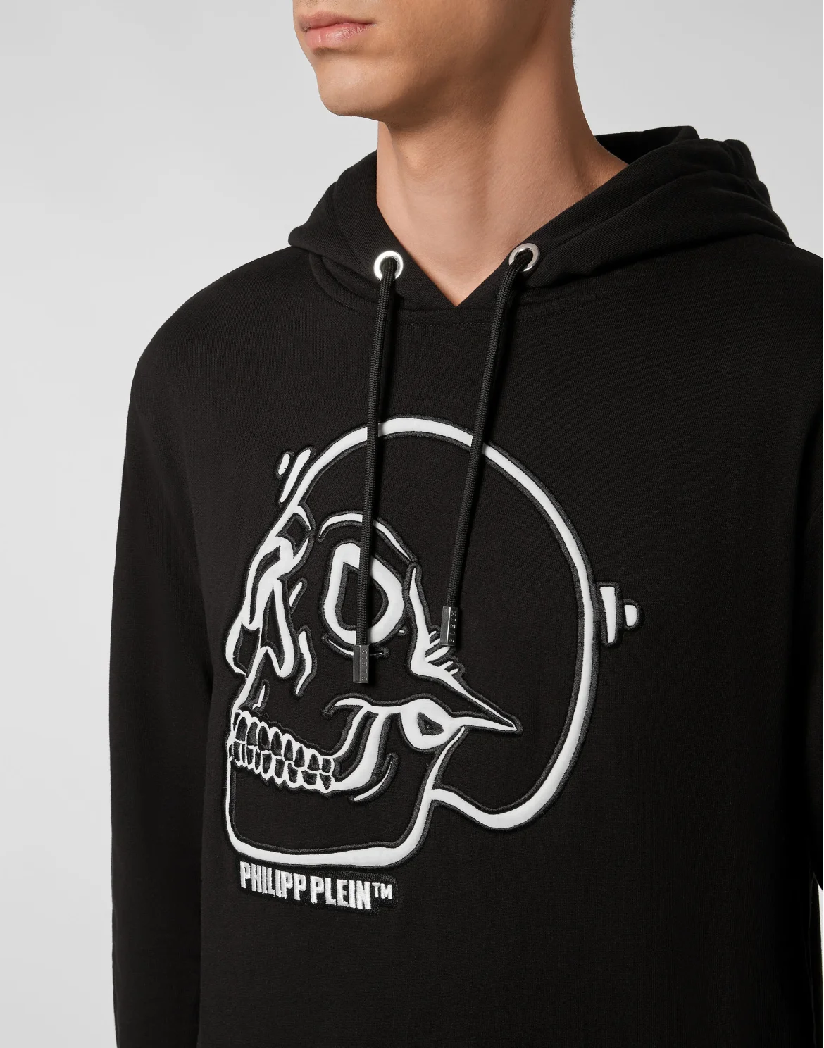Hoodie sweatshirt Outline Skull, цвет: Черный