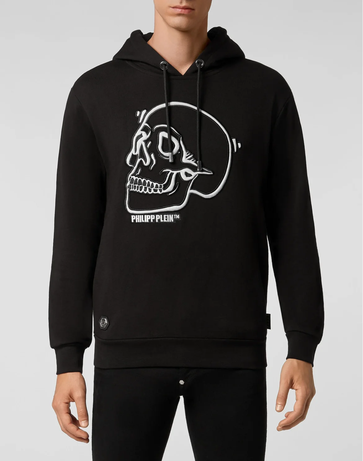 Hoodie sweatshirt Outline Skull, цвет: Черный