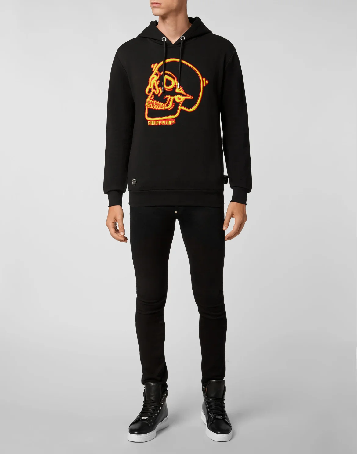Hoodie sweatshirt Outline Skull, цвет: Черный