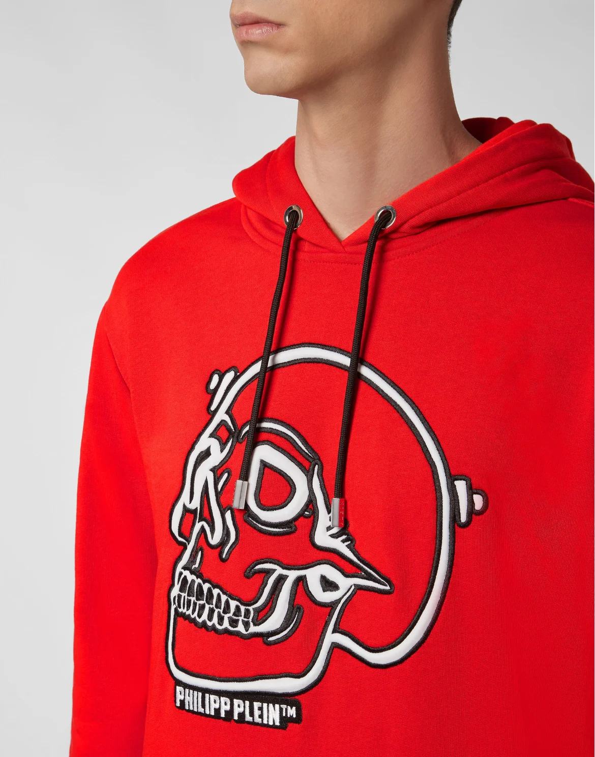Hoodie sweatshirt Outline Skull, цвет: Красный