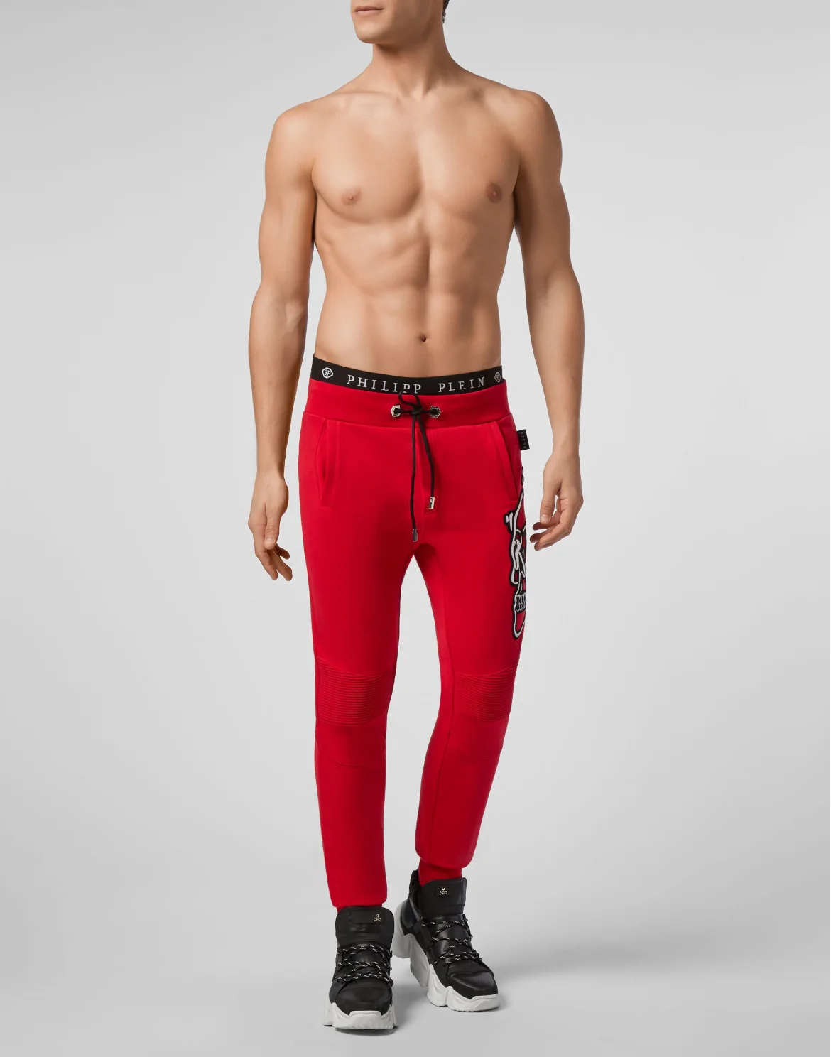 Jogging Trousers Outline Skull, цвет: Красный
