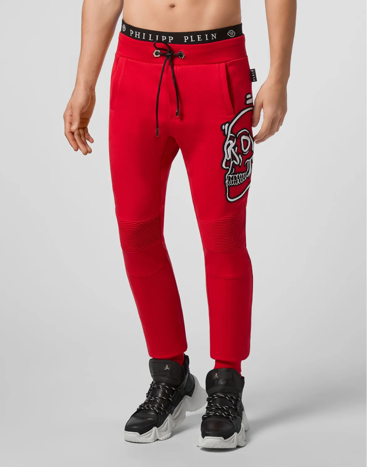 Jogging Trousers Outline Skull, цвет: Красный