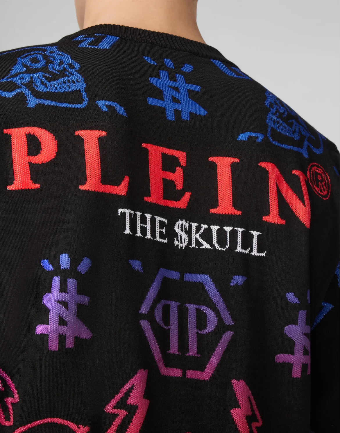 Pullover Round Neck LS Monogram, цвет: Черный