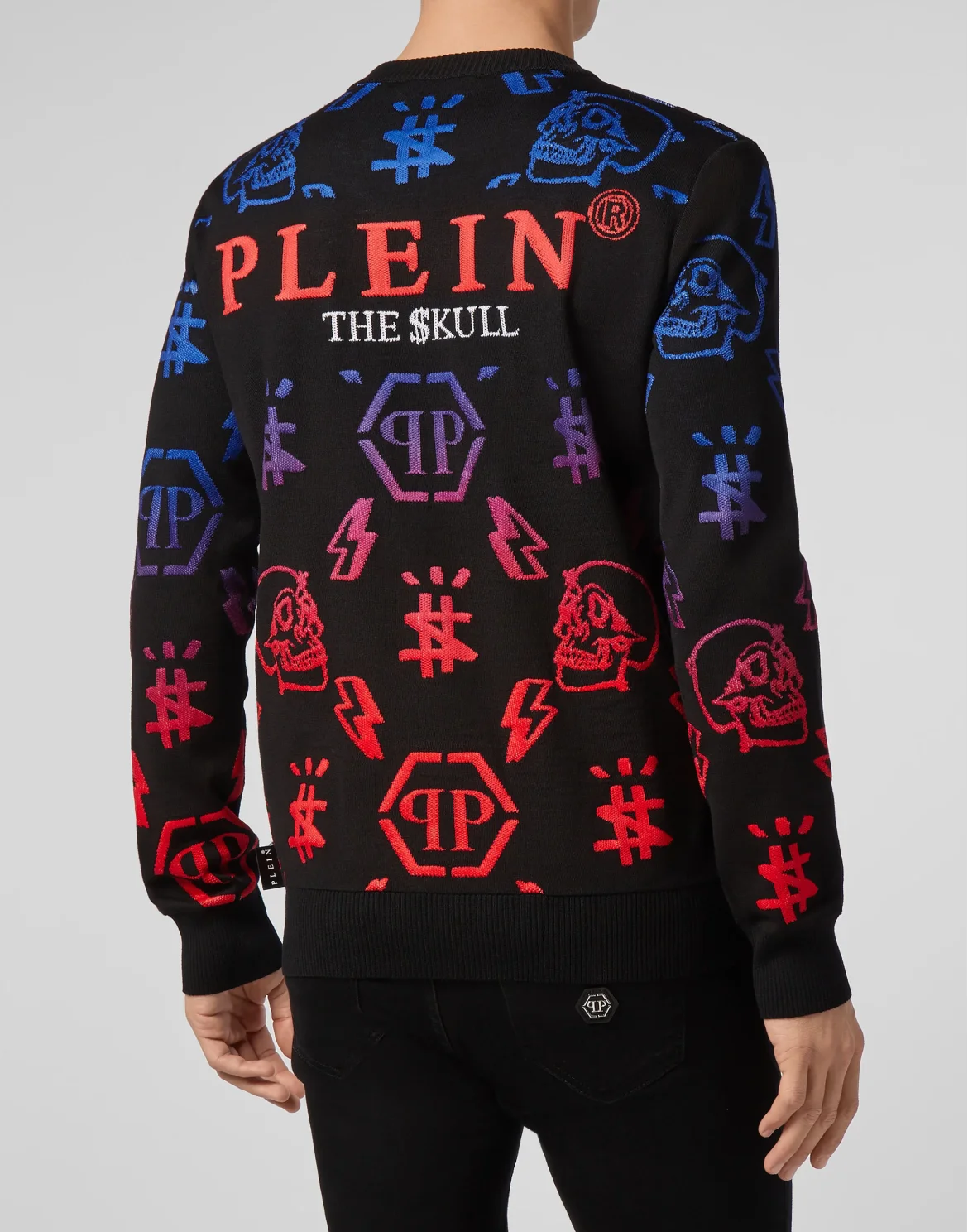 Pullover Round Neck LS Monogram, цвет: Черный