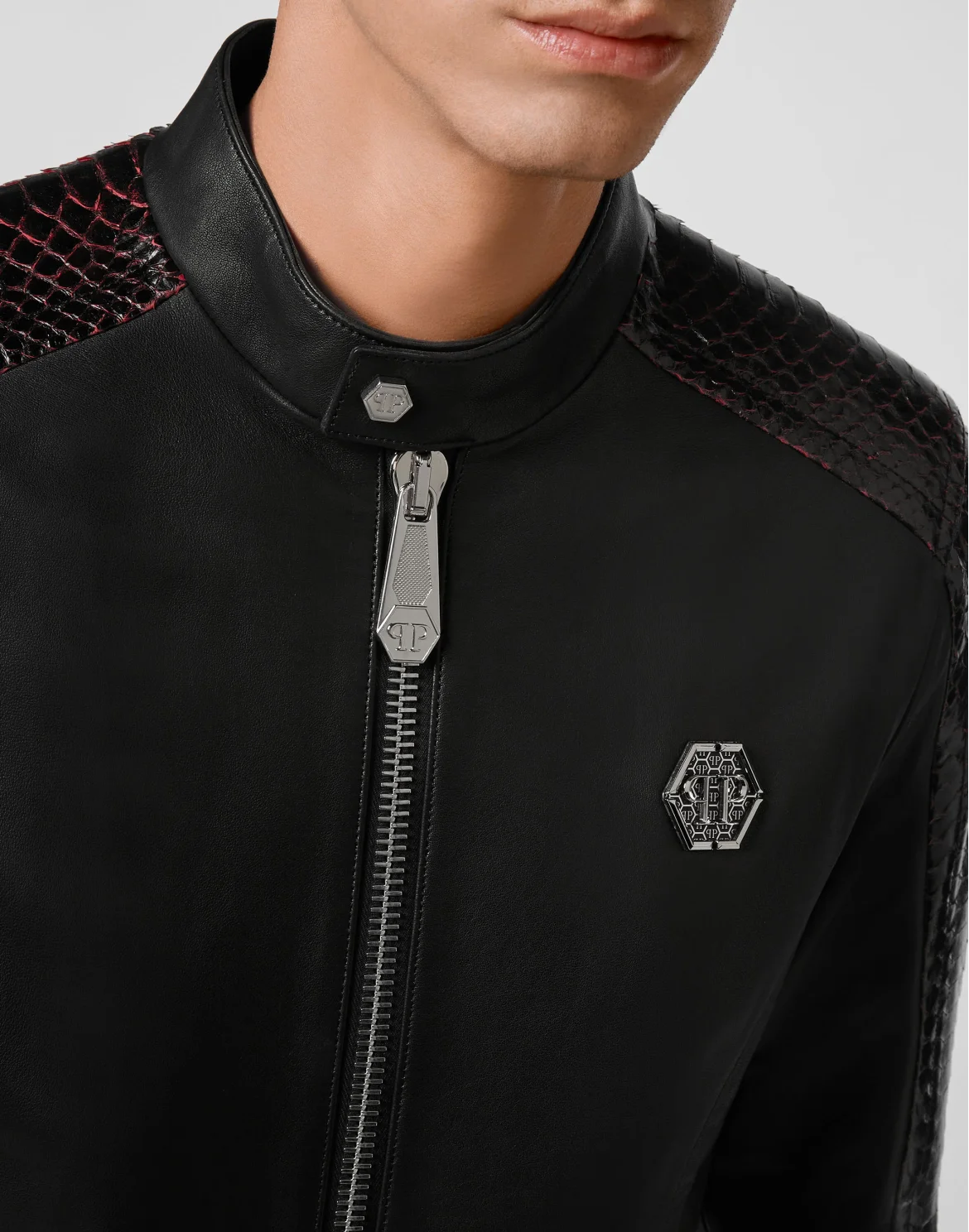 Leather Moto Jacket Luxury, цвет: Черный
