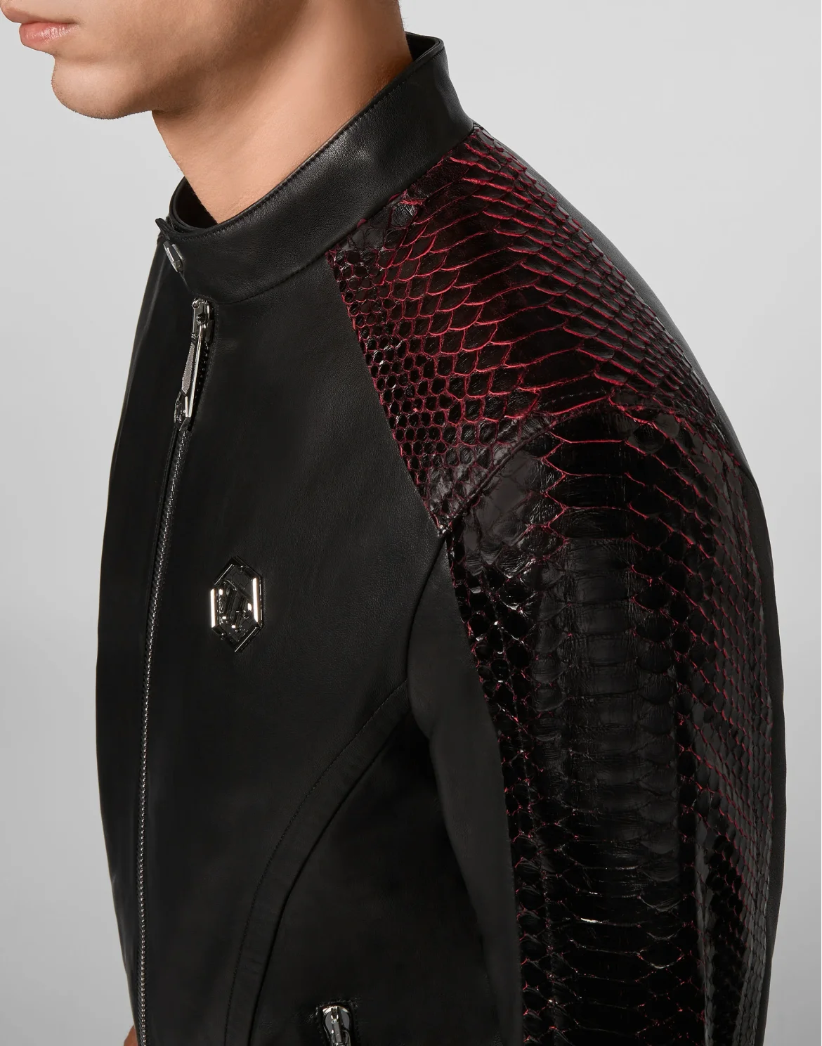 Leather Moto Jacket Luxury, цвет: Черный