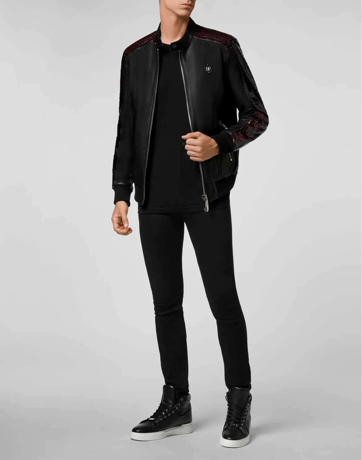 Leather Moto Jacket Luxury, цвет: Черный