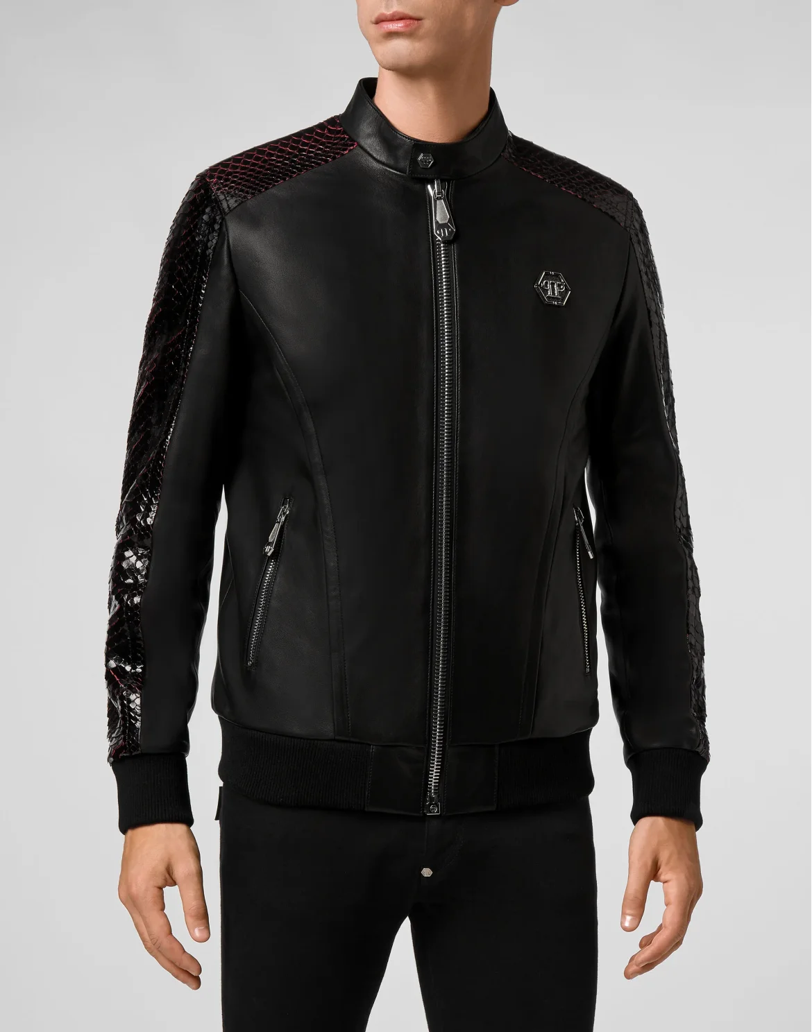 Leather Moto Jacket Luxury, цвет: Черный