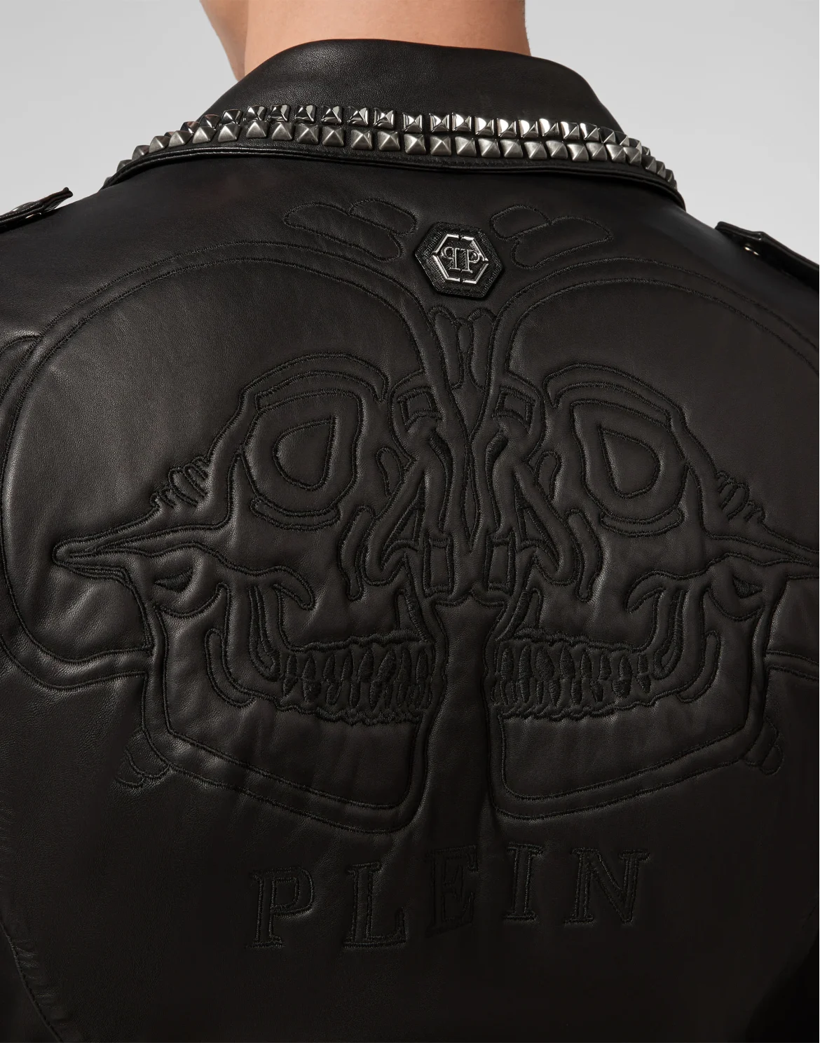 Leather Biker Mirror outline Skull, цвет: Черный