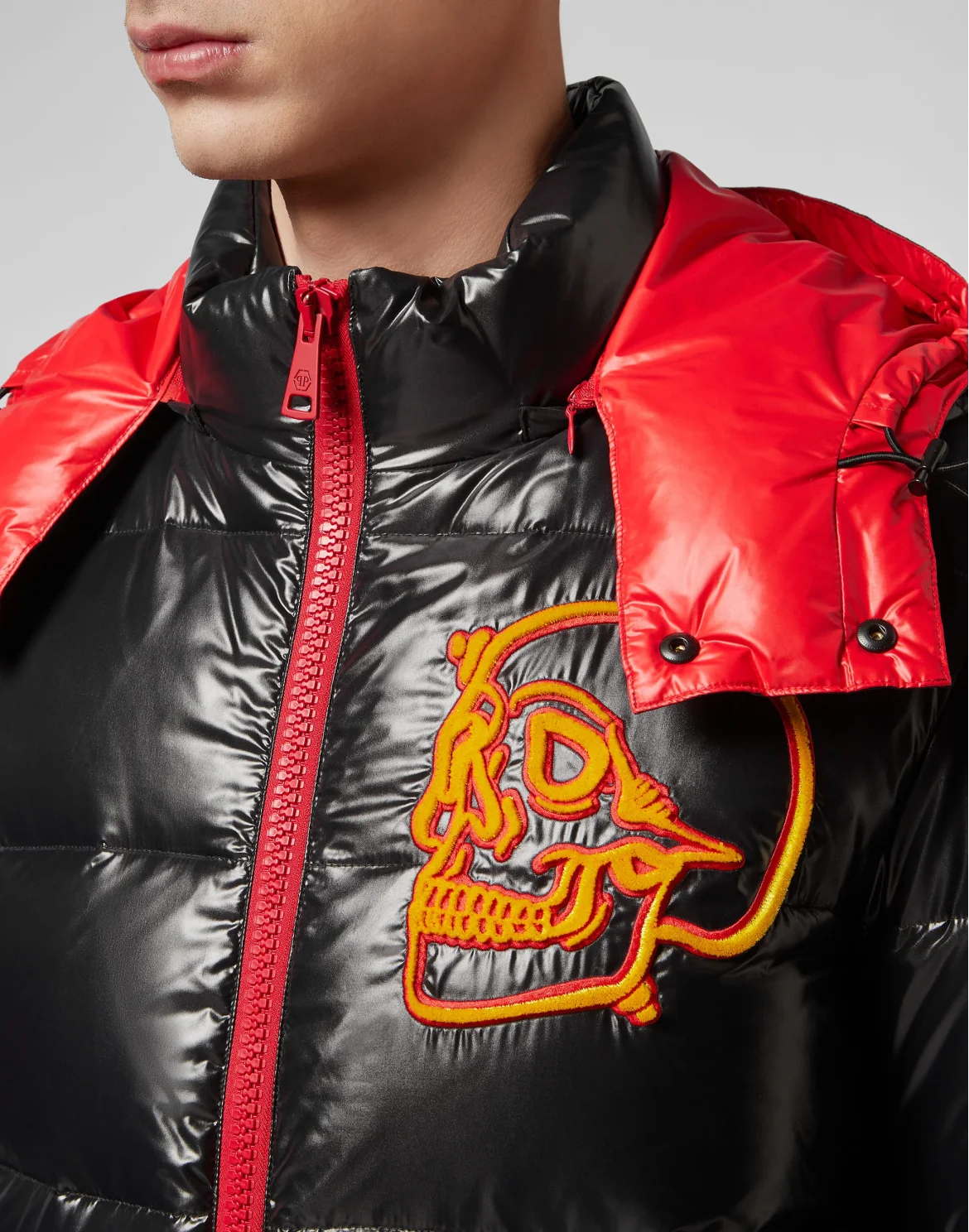 Nylon Jacket  Outline Skull, цвет: Черный