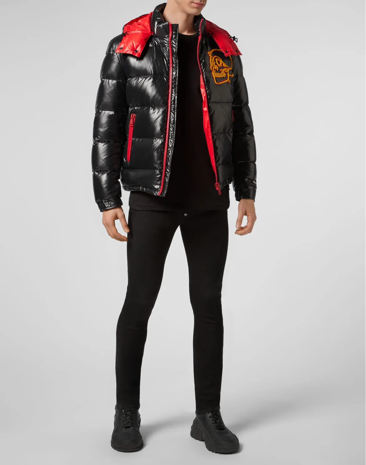 Nylon Jacket  Outline Skull, цвет: Черный