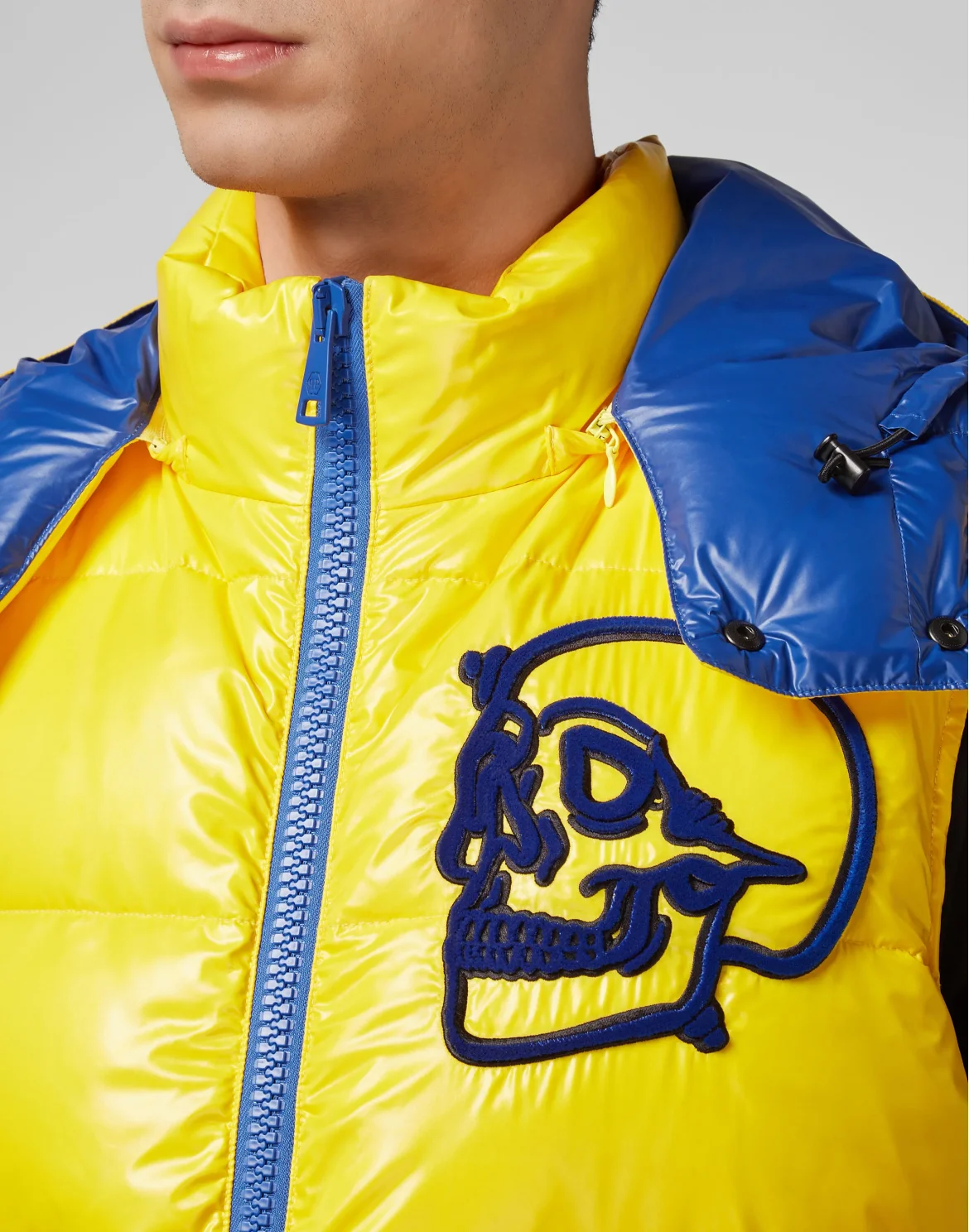 Nylon Short Vest  Outline Skull, цвет: Желтый