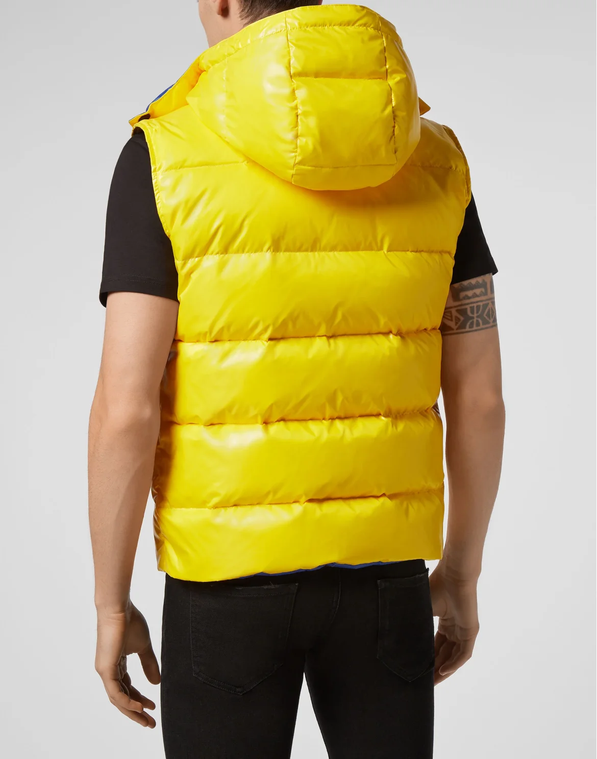 Nylon Short Vest  Outline Skull, цвет: Желтый