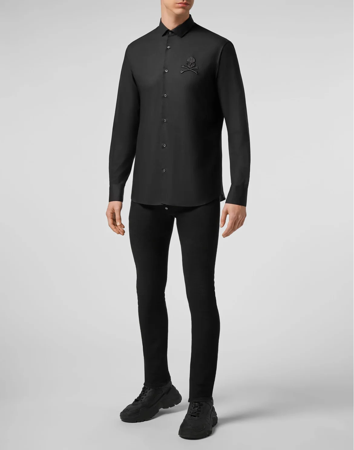 Shirt Diamond Cut LS Skull, цвет: Черный