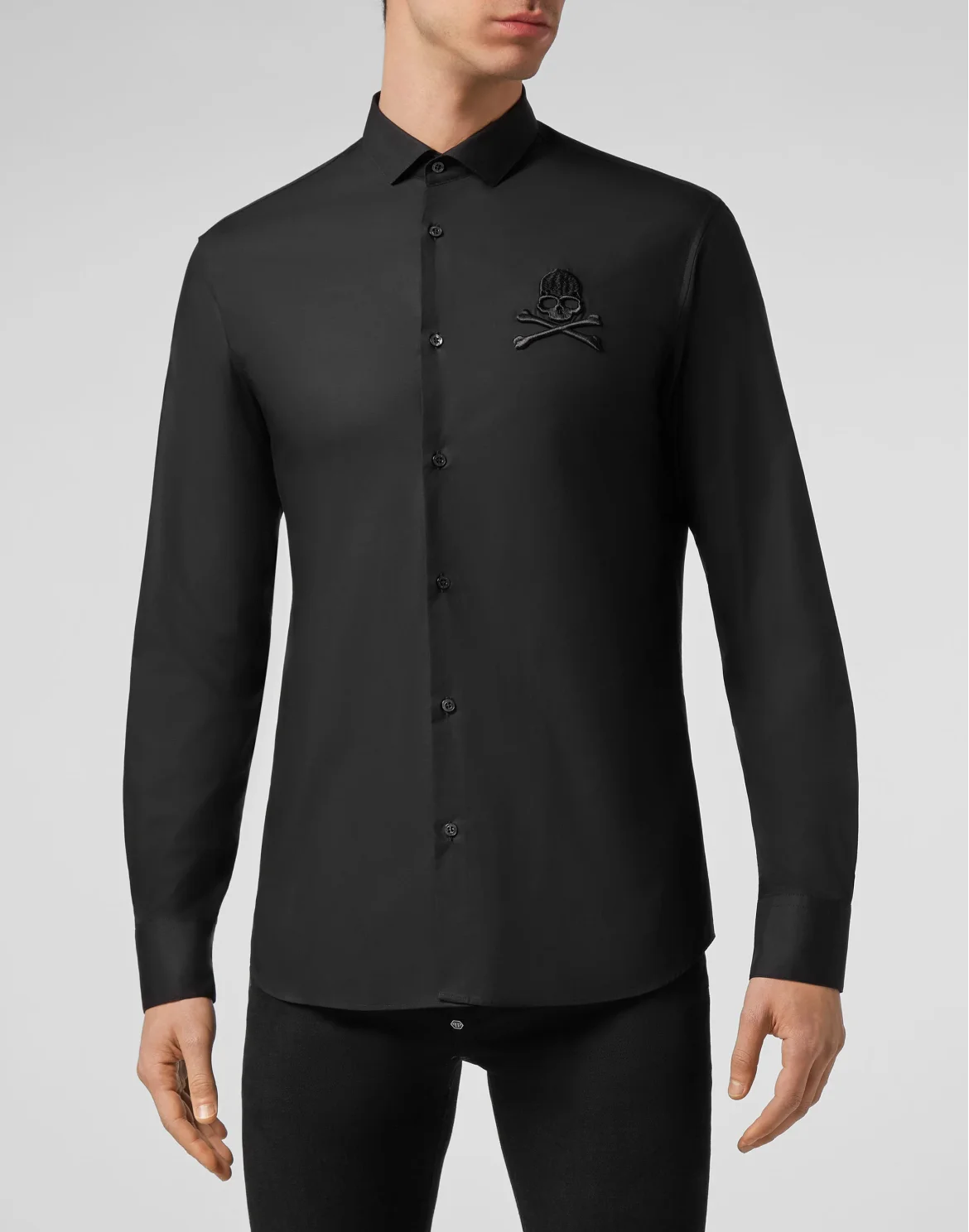Shirt Diamond Cut LS Skull, цвет: Черный