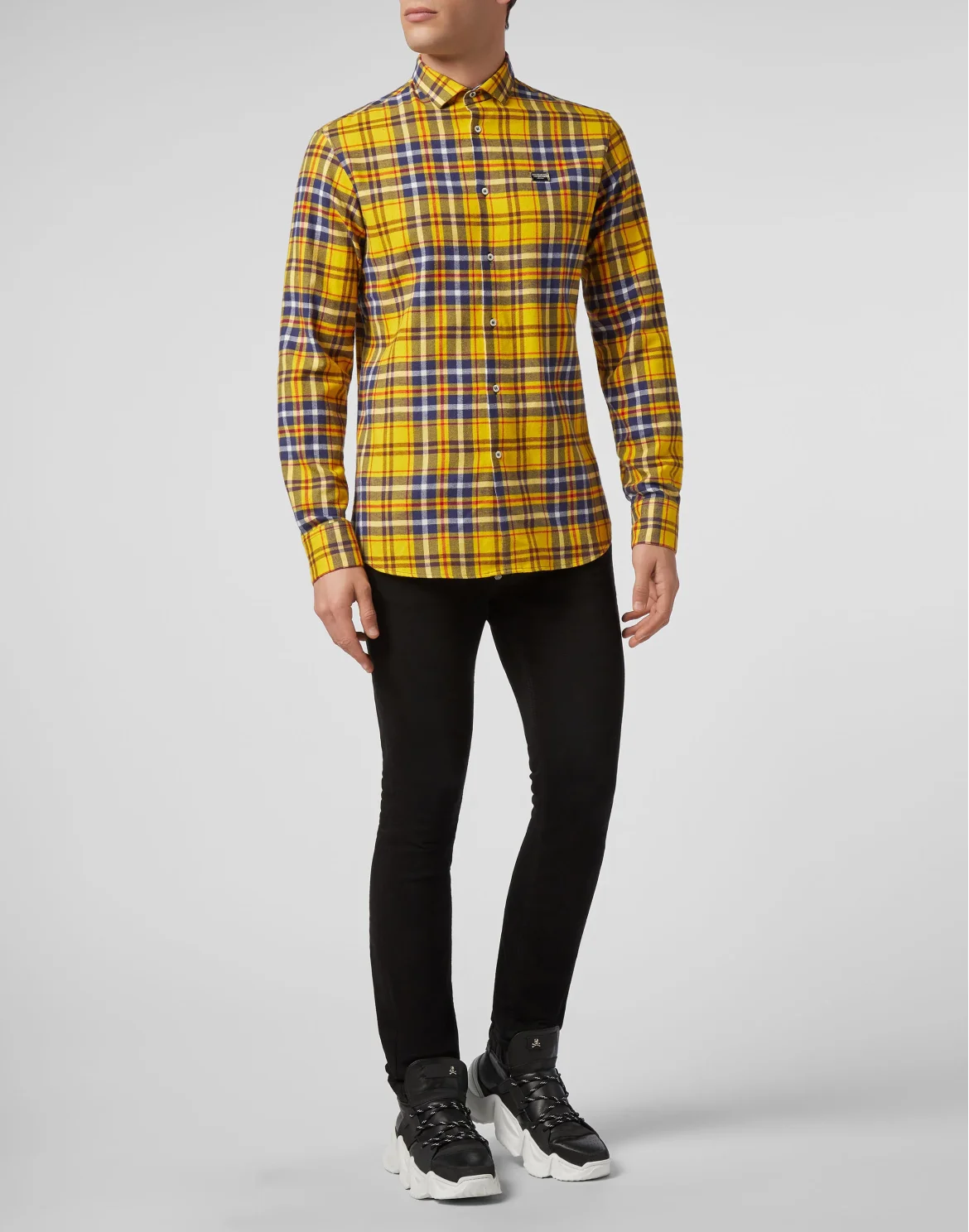 Shirt Diamond Cut LS Skull on fire, цвет: Серый