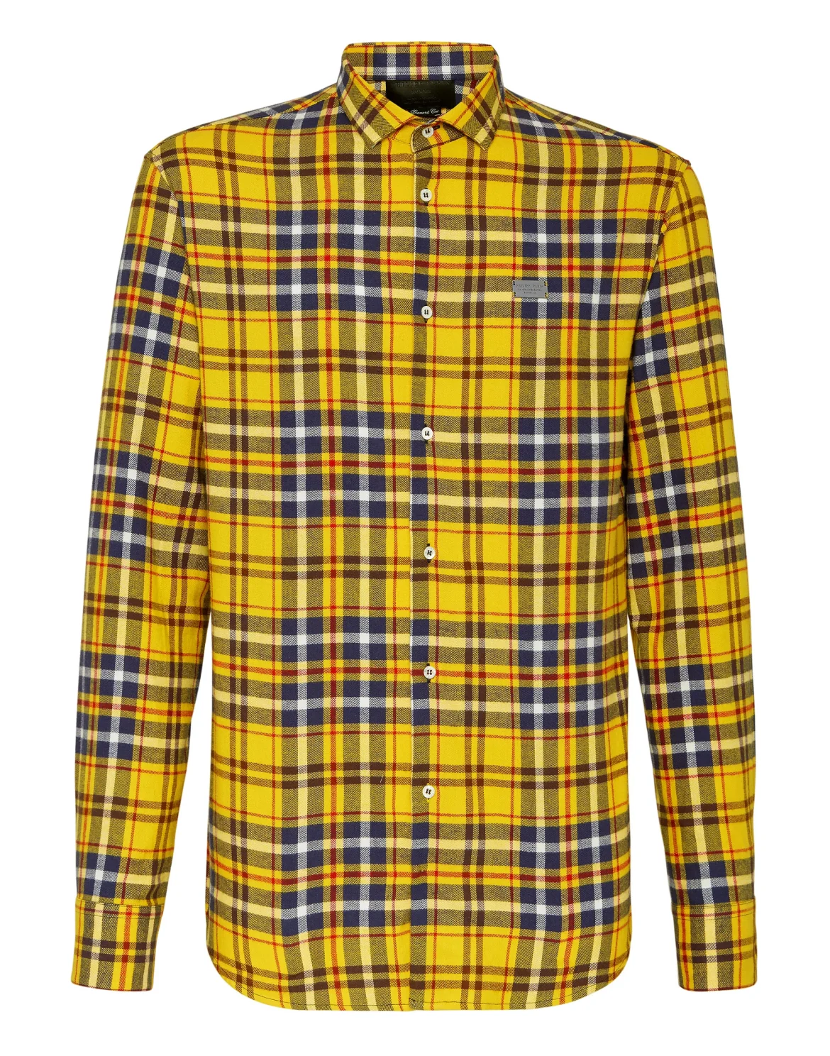 Shirt Diamond Cut LS Skull on fire, цвет: Серый