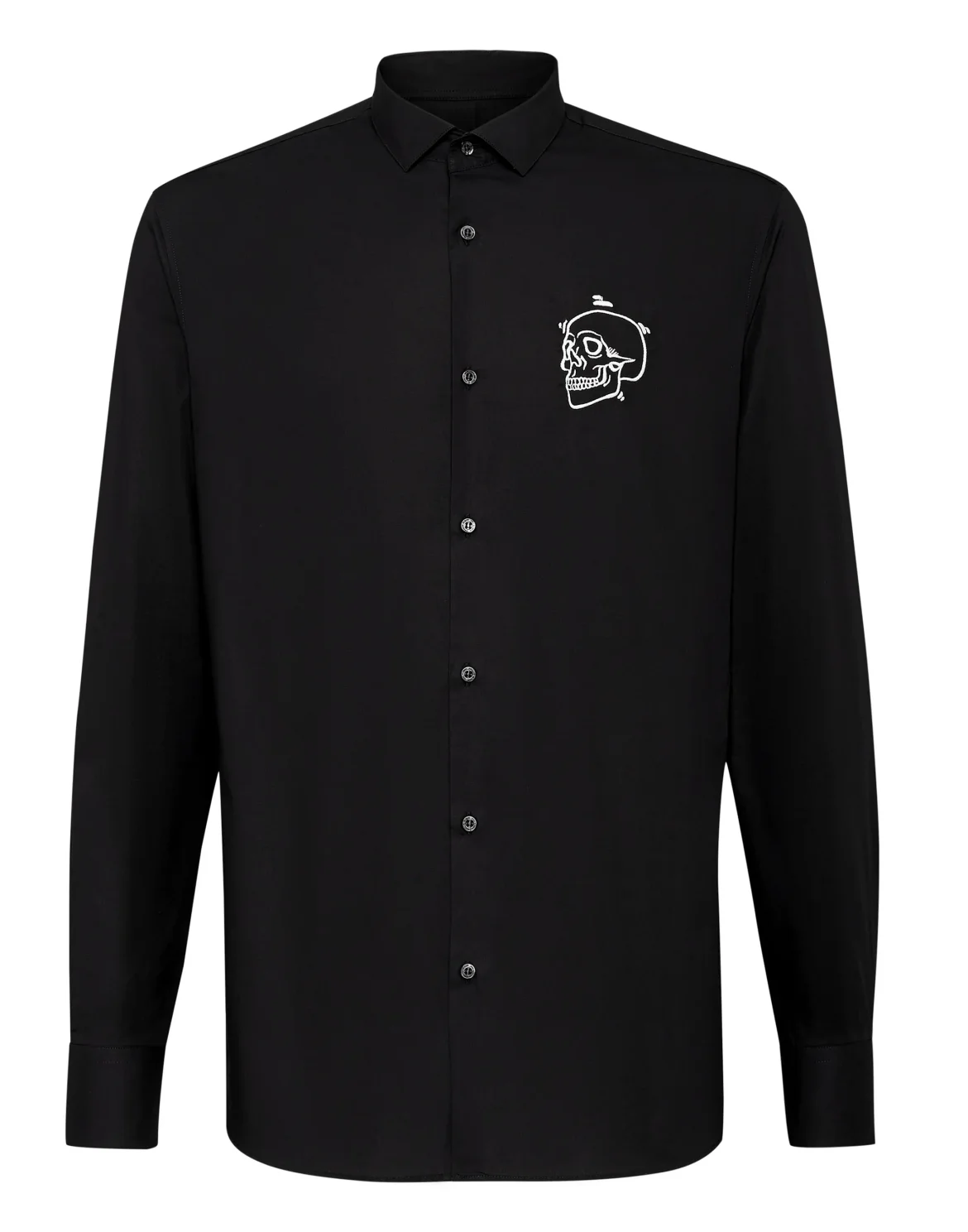 Shirt Diamond Cut LS  Outline Skull, цвет: Черный