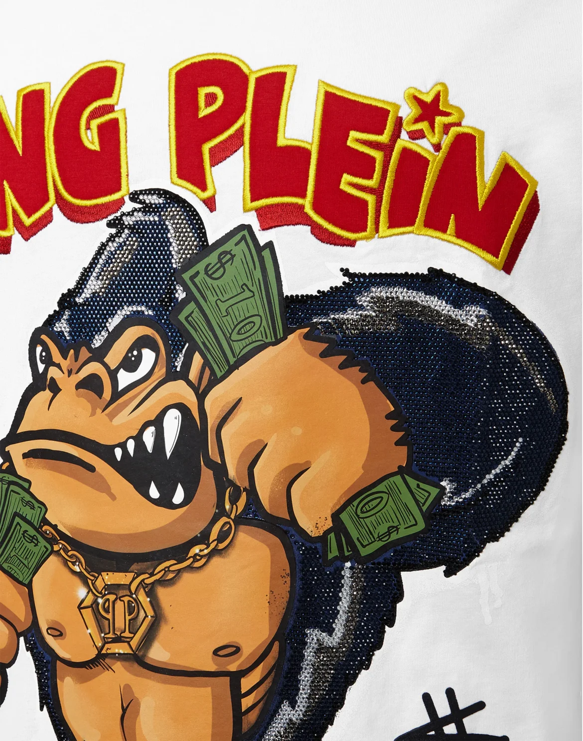 T-shirt Round Neck SS King Plein, цвет: Белый