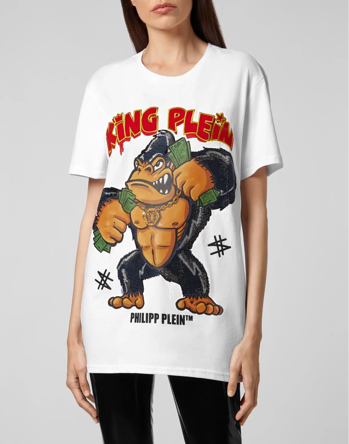 T-shirt Round Neck SS King Plein, цвет: Белый
