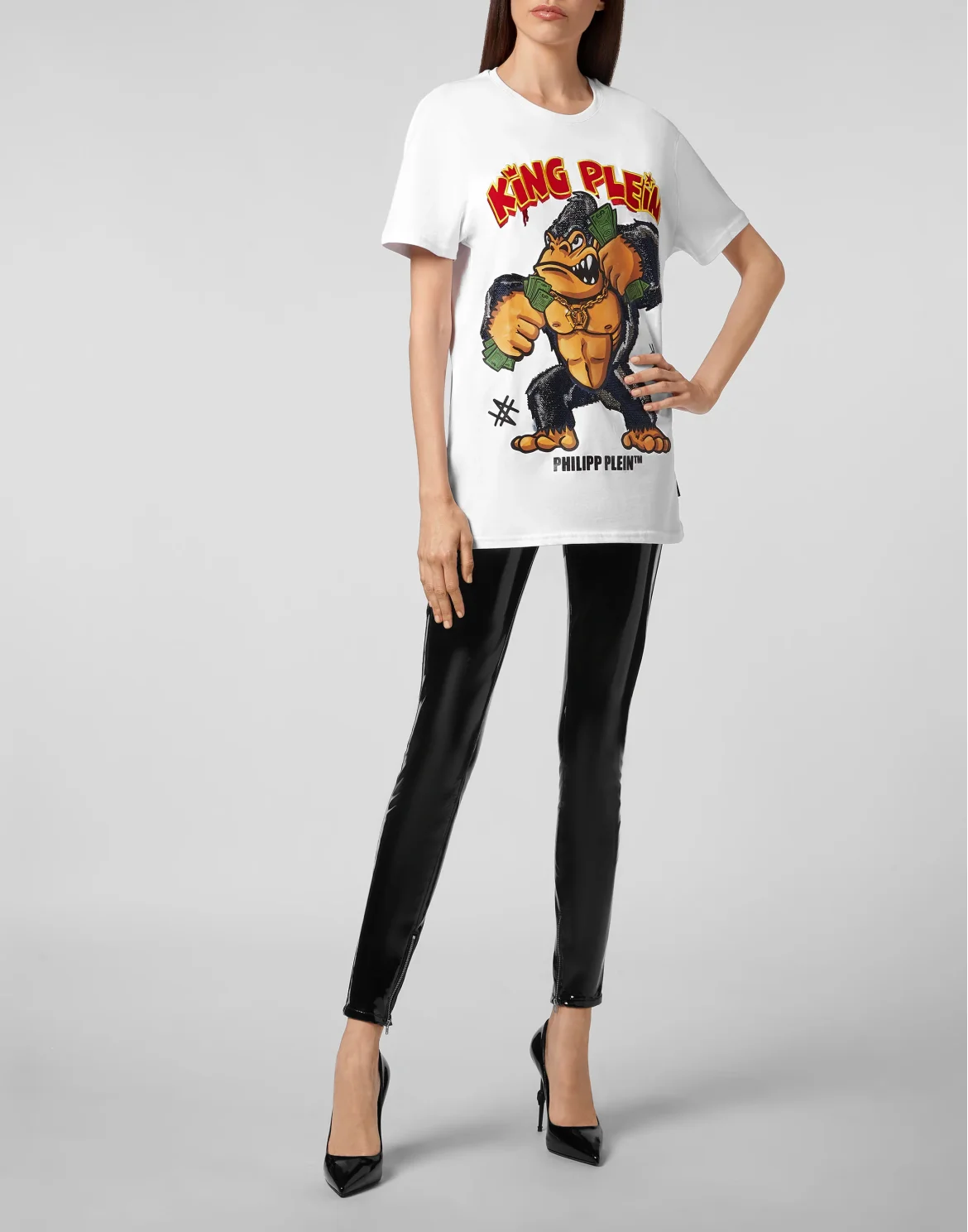 T-shirt Round Neck SS King Plein, цвет: Белый