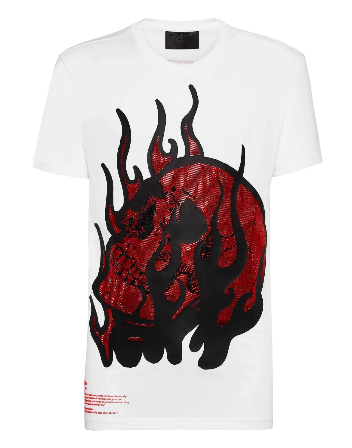 T-shirt Round Neck SS Skull on fire, цвет: Белый