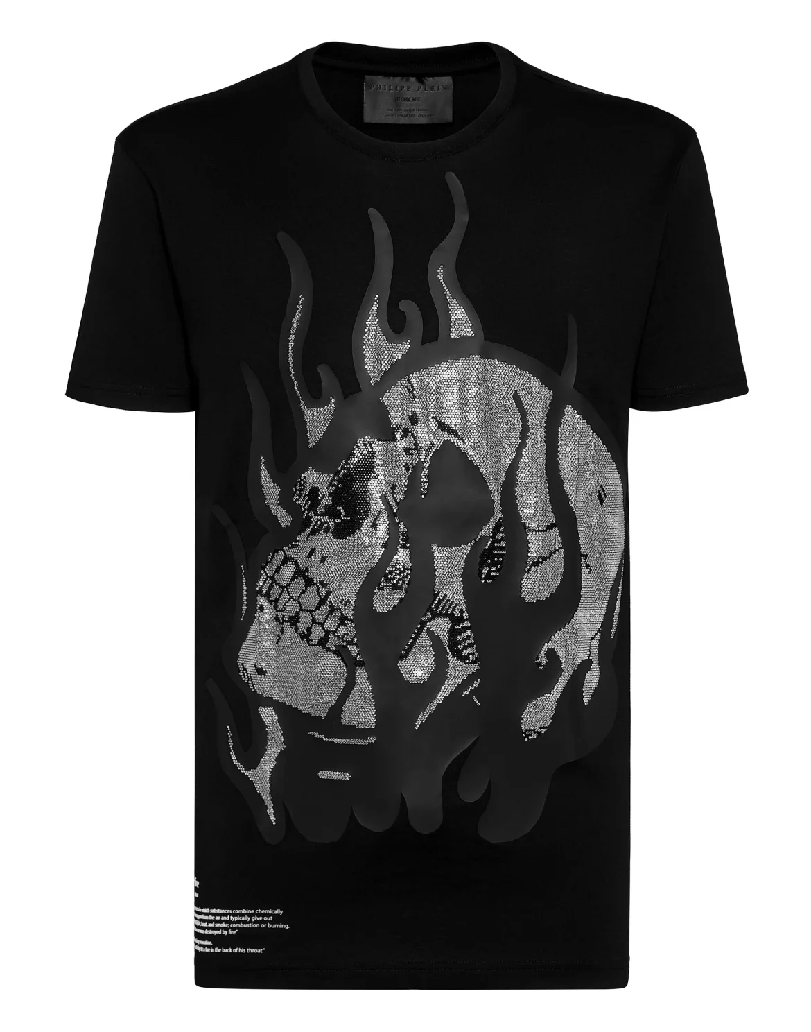 T-shirt Round Neck SS Skull on fire, цвет: Черный