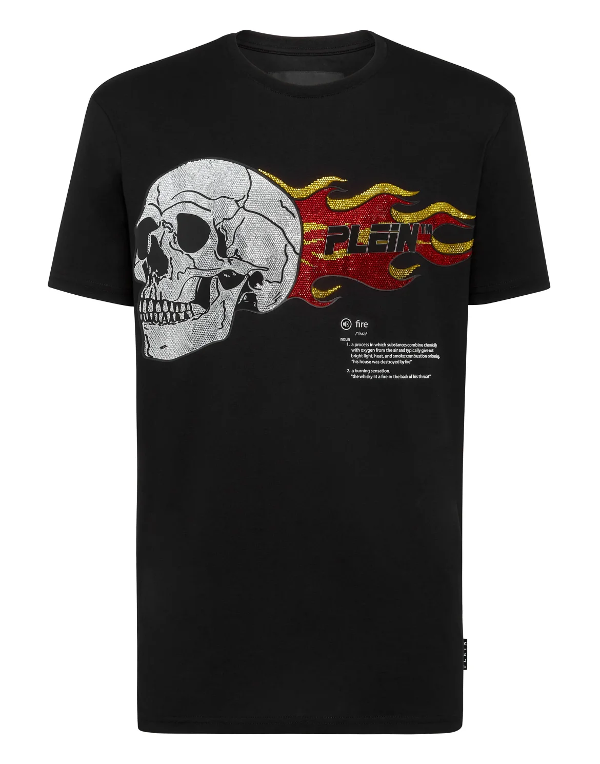 T-shirt Round Neck SS Skull on fire, цвет: Черный