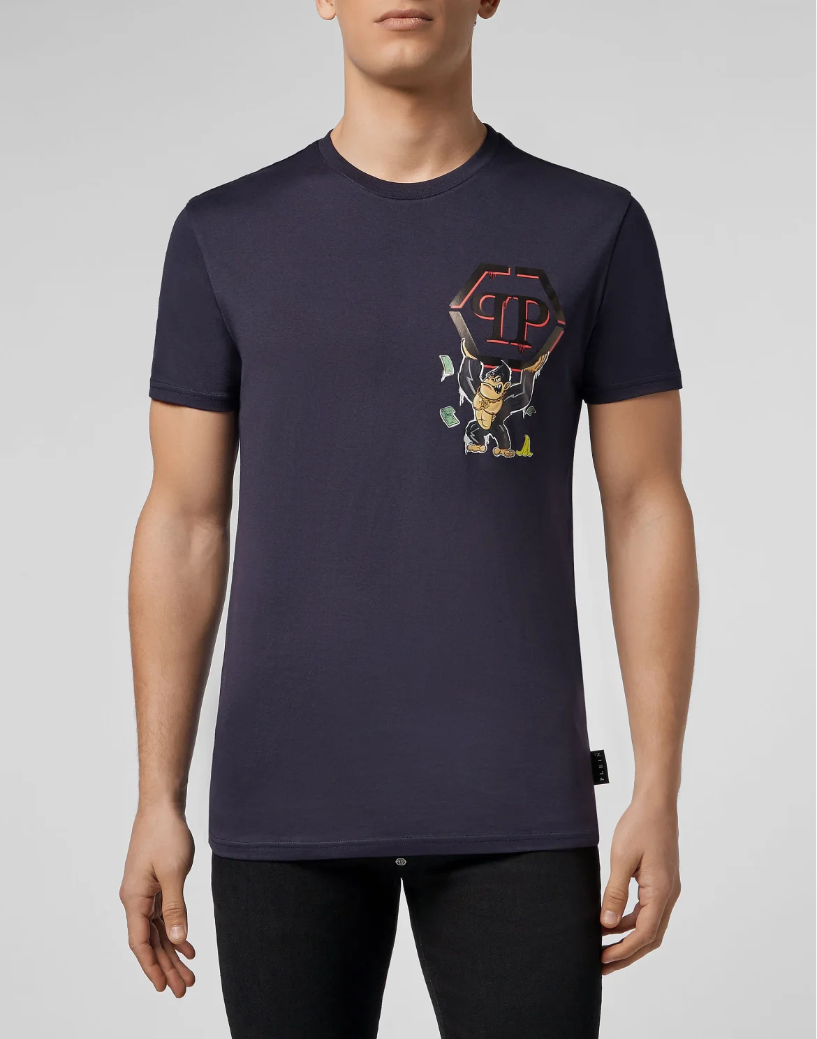 T-shirt Round Neck SS King Plein, цвет: Синий