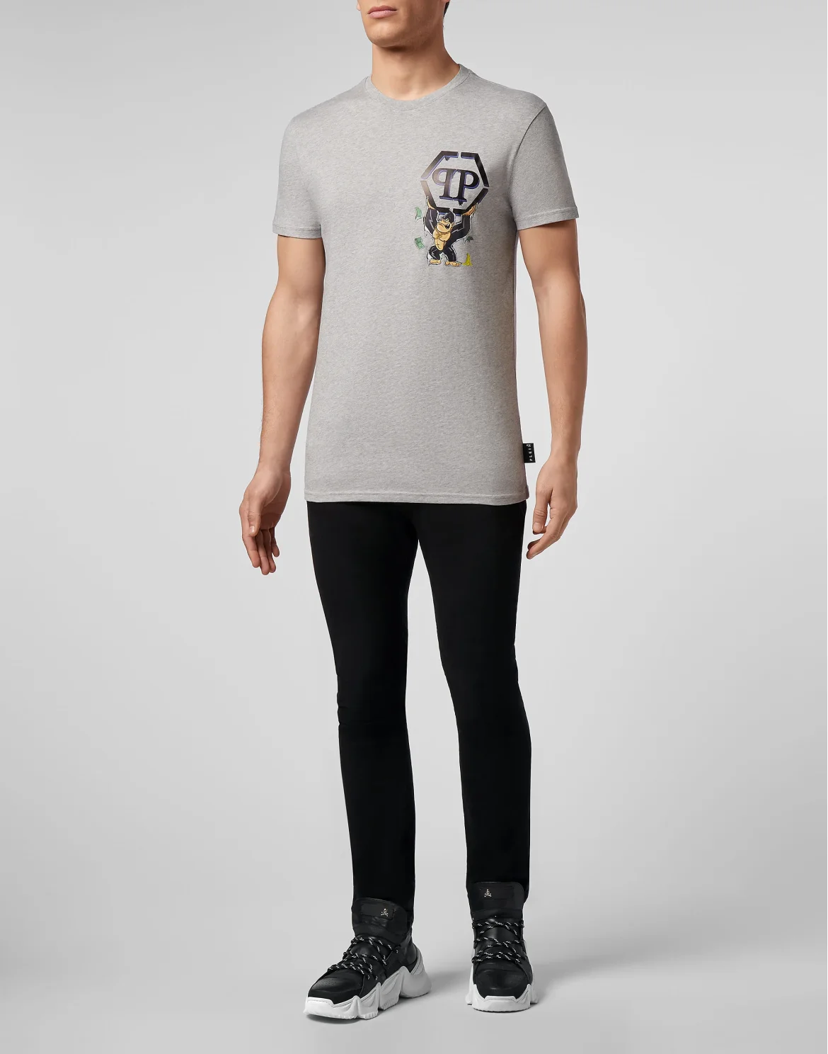 T-shirt Round Neck SS King Plein, цвет: Серый
