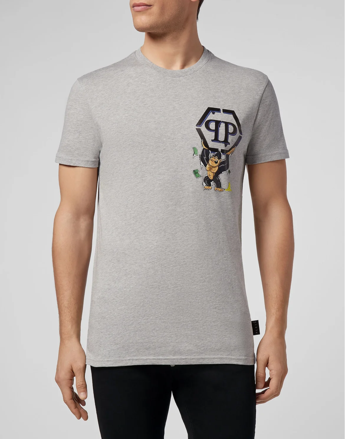 T-shirt Round Neck SS King Plein, цвет: Серый