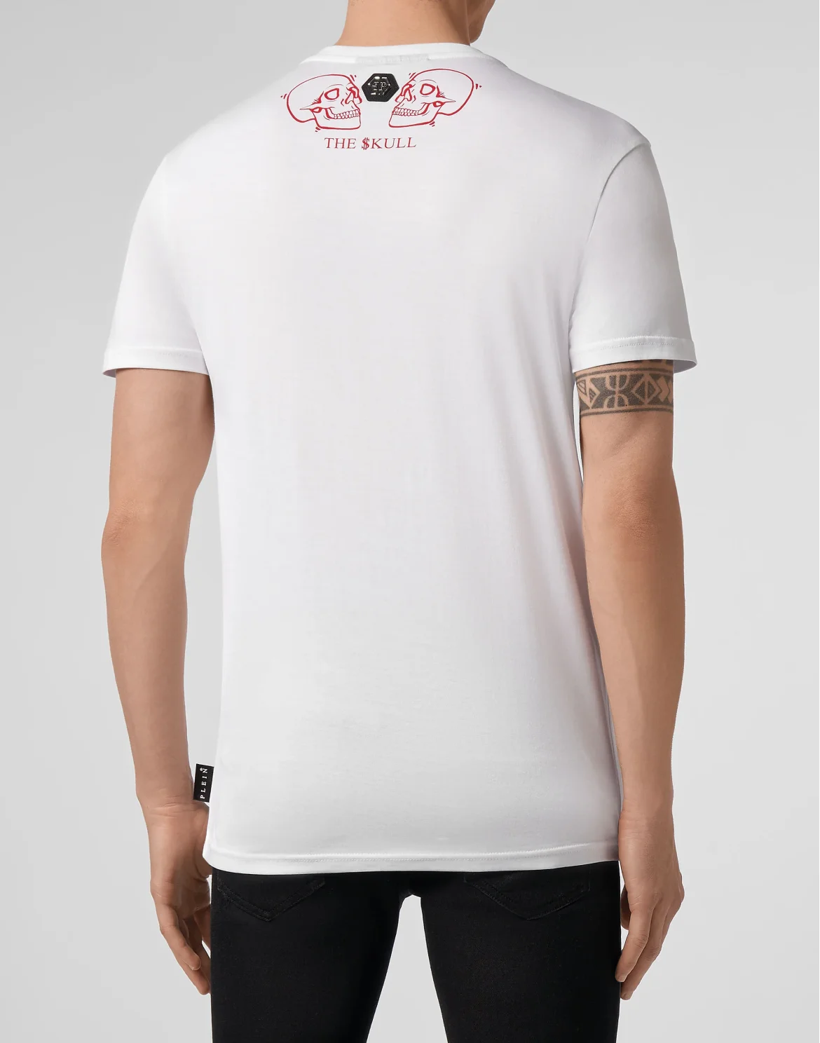 T-shirt Round Neck SS Crystal outline Skull, цвет: Белый