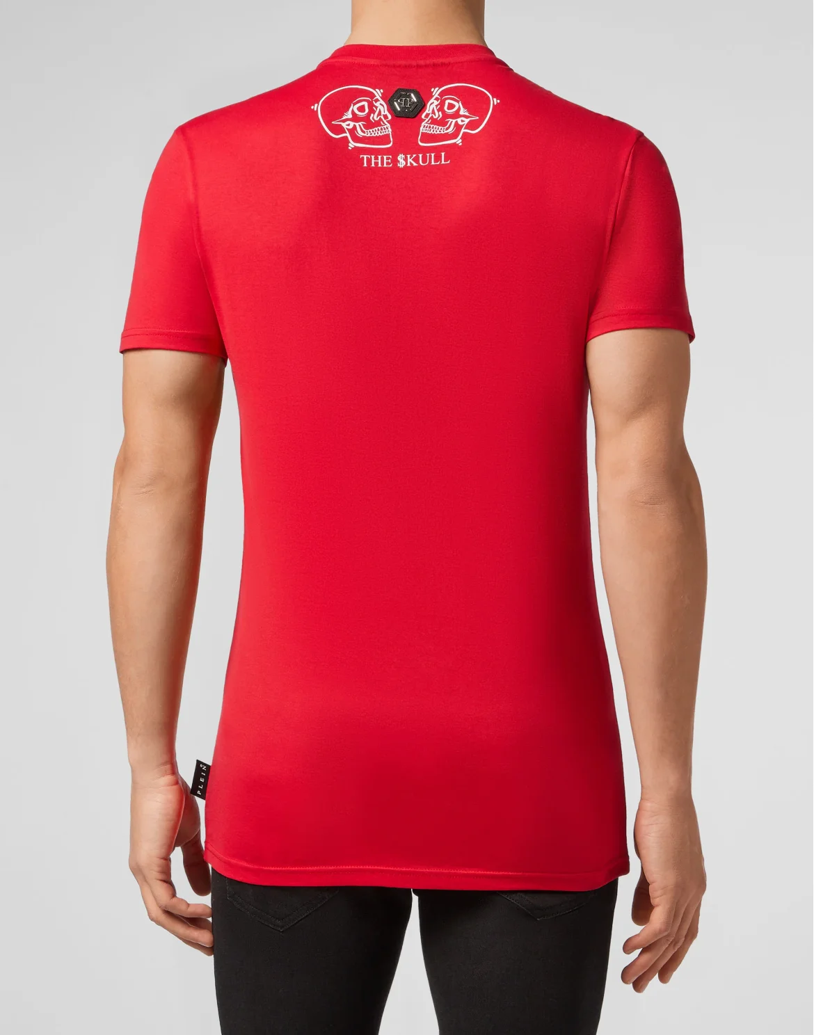 T-shirt Round Neck SS Crystal outline Skull, цвет: Красный