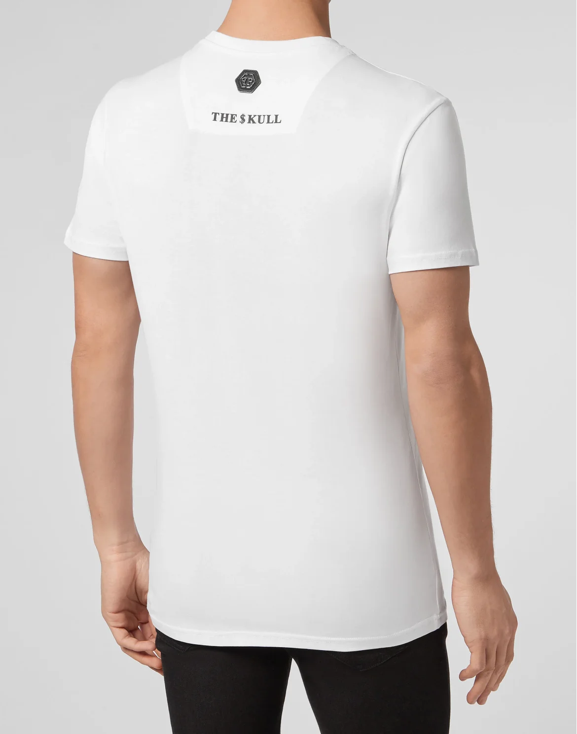 T-shirt Round Neck SS Outline Skull, цвет: Белый