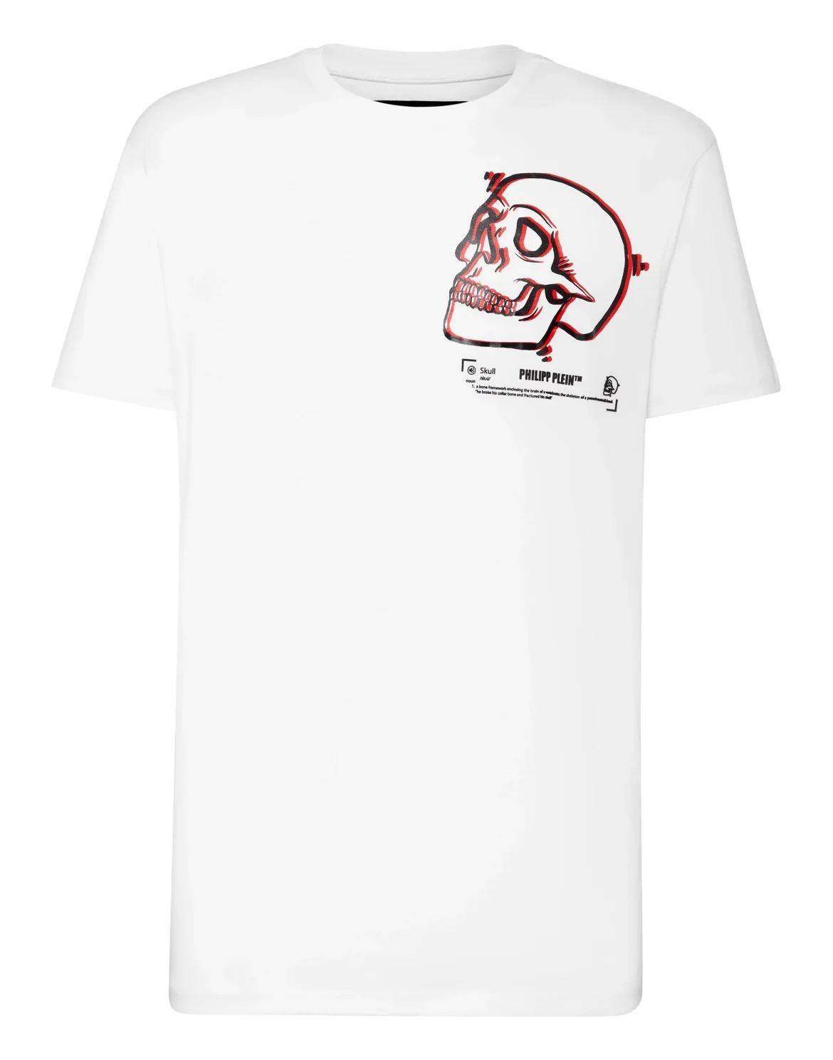 T-shirt Round Neck SS Outline Skull, цвет: Белый