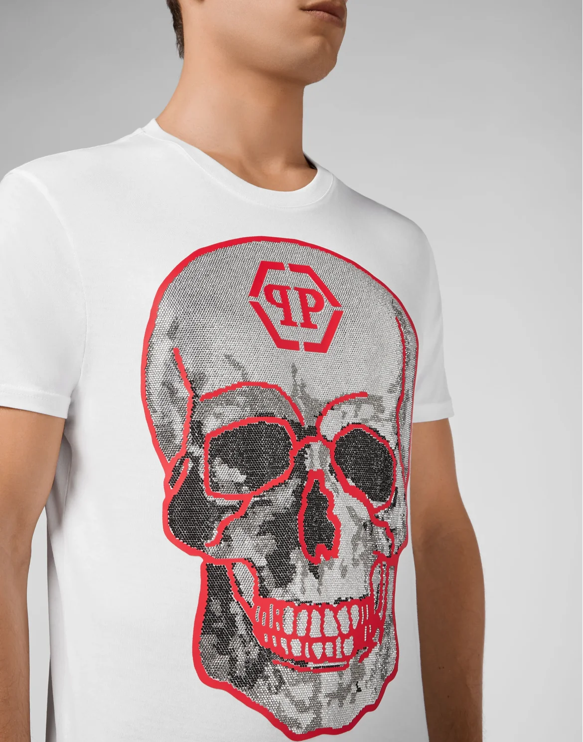 T-shirt Round Neck SS Crystal Skull, цвет: Белый