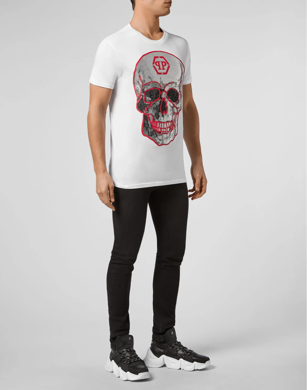 T-shirt Round Neck SS Crystal Skull, цвет: Белый