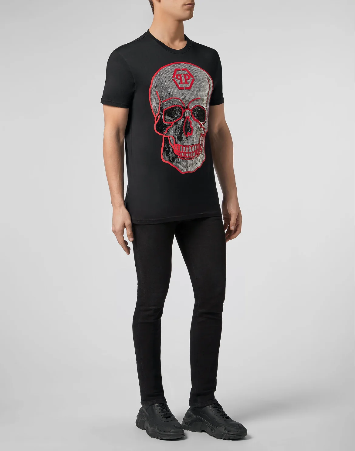 T-shirt Round Neck SS Crystal Skull, цвет: Черный
