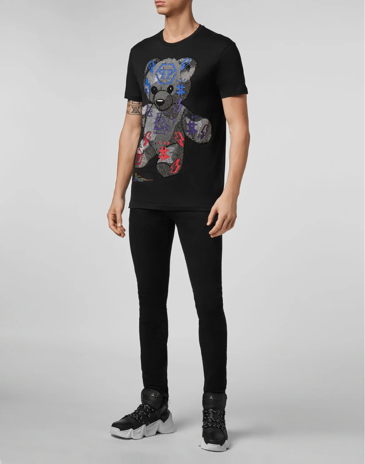 T-shirt Round Neck SS Teddy Bear, цвет: Черный