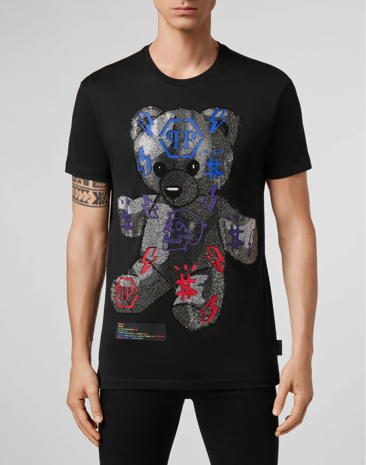 T-shirt Round Neck SS Teddy Bear, цвет: Черный